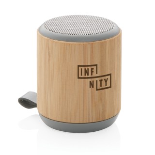 Altavoz inalámbrico 3w de bambú y tela personalizado